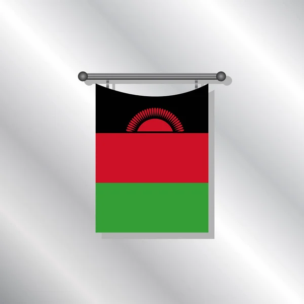 Illustration Malawi Flag Template — Vettoriale Stock
