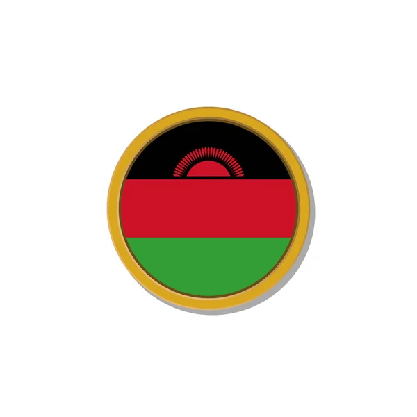 Illustration Malawi Flag Template — Vector de stock