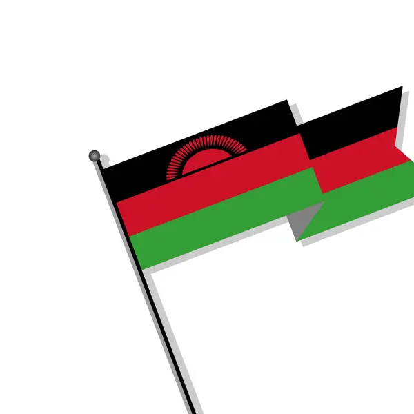 Illustration Malawi Flag Template — Vector de stock