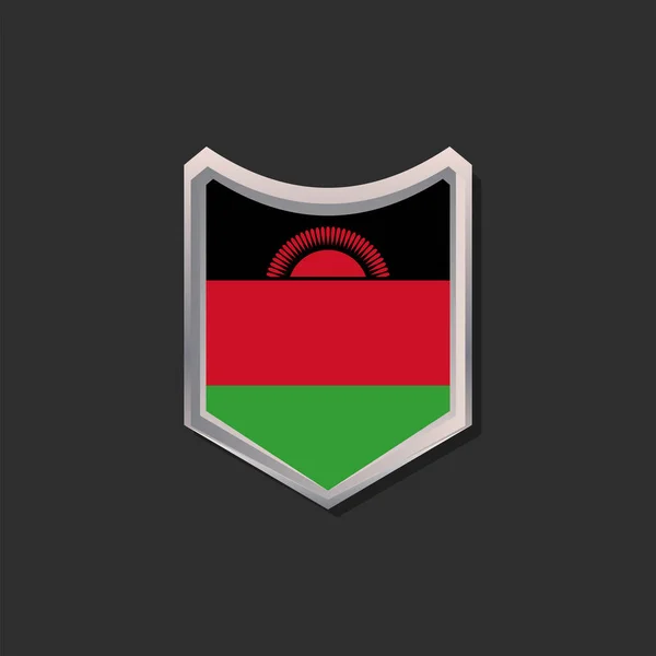 Illustration Malawi Flag Template — Vector de stock