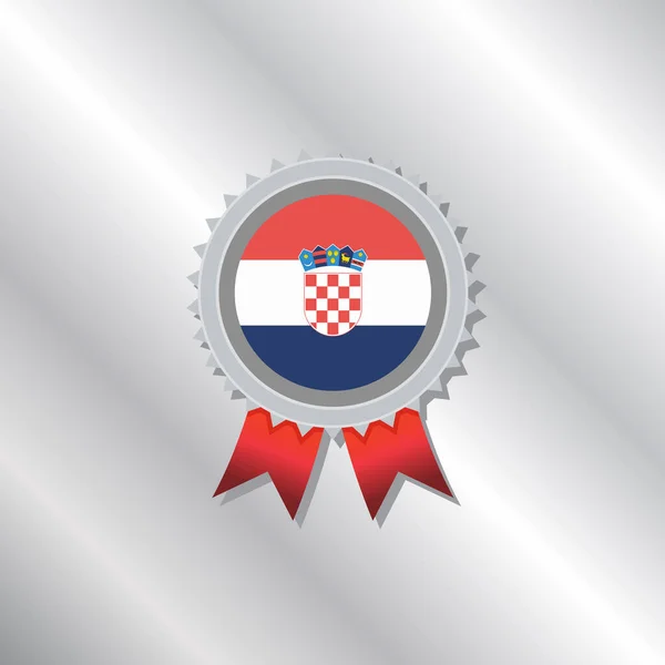 Illustration Croatia Flag Template — Stock Vector