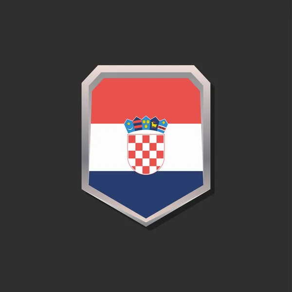 Illustration Kroatien Flag Skabelon – Stock-vektor