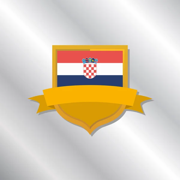 Plantilla Bandera Croacia — Vector de stock