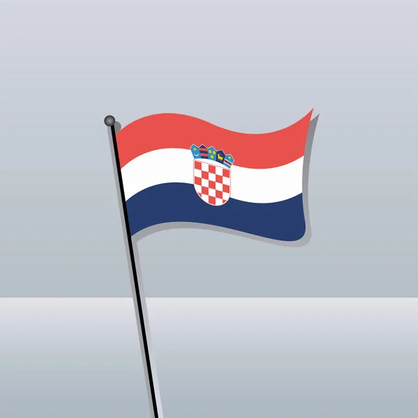 Abbildung Der Kroatischen Flagge Vorlage — Stockvektor