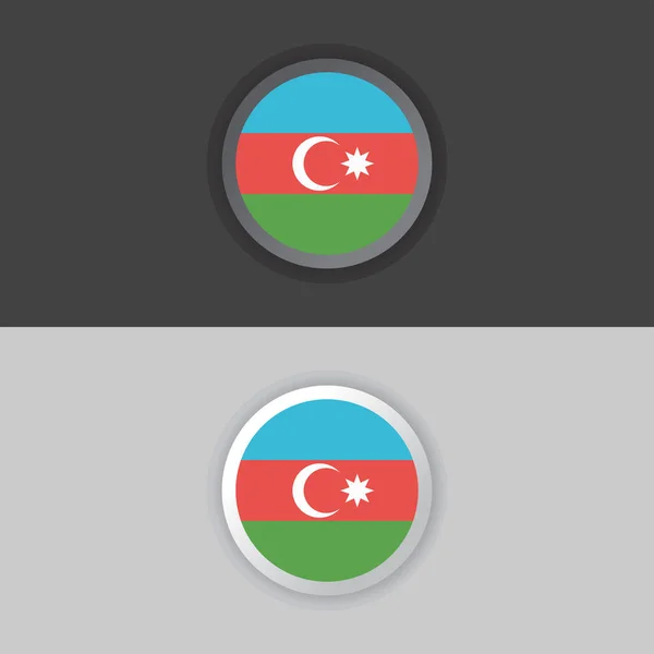 Ілюстрація Прапора Азербайджану — стоковий вектор