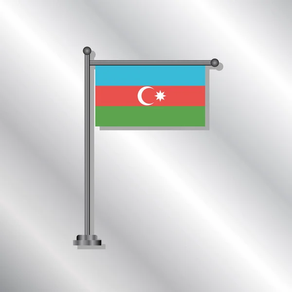 Illustration Azerbaijan Flag Template — ストックベクタ