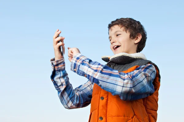 O que é isto ao telefone? ? — Fotografia de Stock