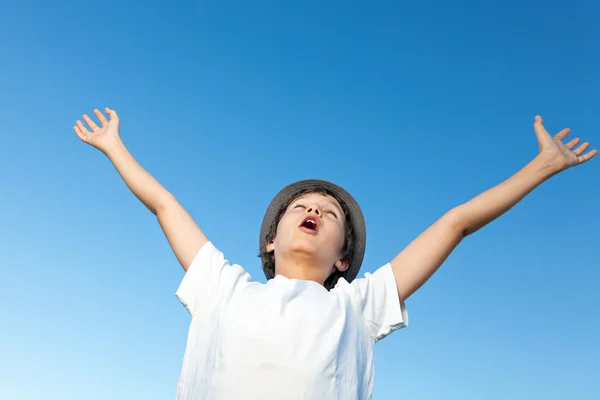 Teenage Boy being very happy — Stock Photo, Image