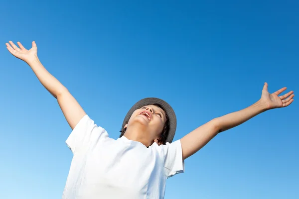 Teenage Boy being very happy — Stock Photo, Image