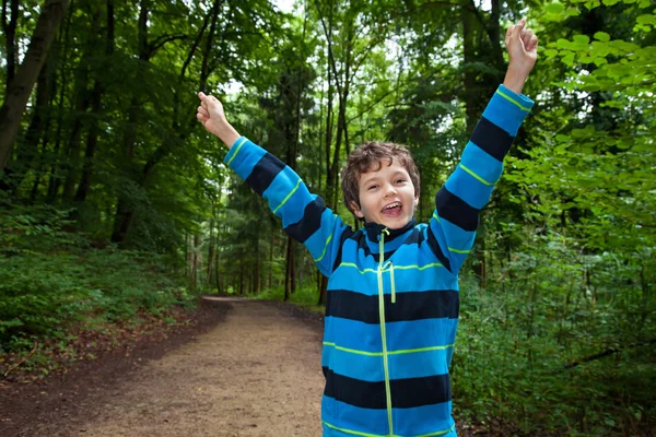 Teenage boy being very happy — Stock Photo, Image