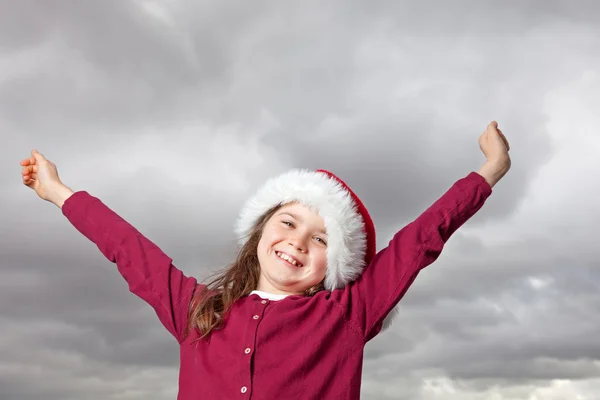 Menina de Natal bonito — Fotografia de Stock