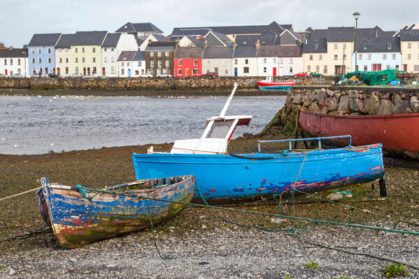 Fisherboats on land in Claddagh