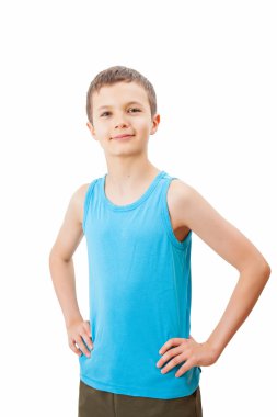 bir tank top bir genç çocuk portresi