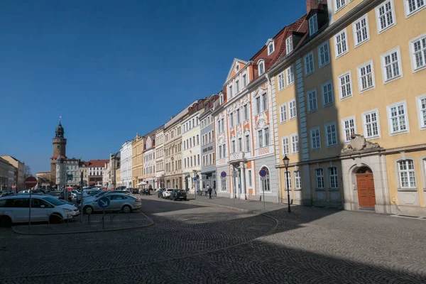 Grlitz Markeplace Par Une Journée Ensoleillée Avec Ciel Bleu Les — Photo