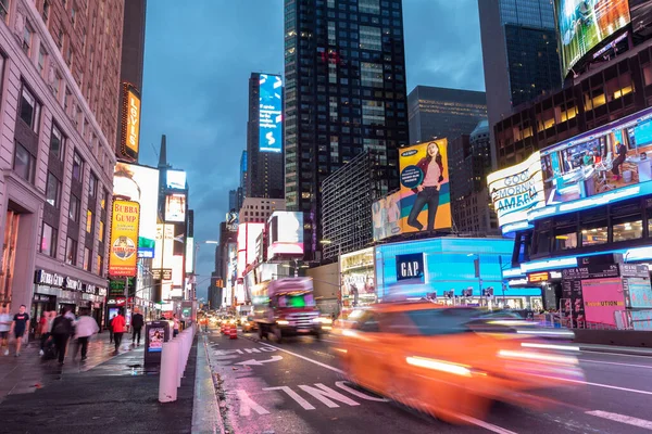 New York Usa October 2018 Times Square Рано Вранці Барвисті — стокове фото