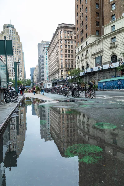 New York Usa Ottobre 2018 New York Street Life Riflesso — Foto Stock