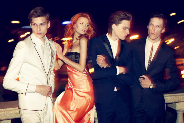 Casino night. Anna and the boys