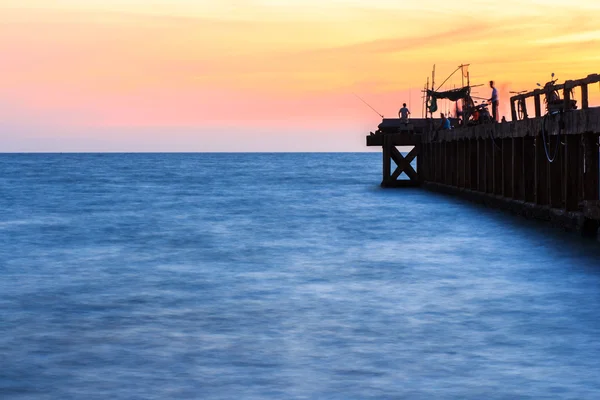 Deniz balıkçılık günbatımı