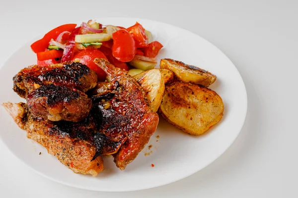 American Food Concept Grilled Pork Ribs Grilled Sauce Smoke Spices — Stok Foto