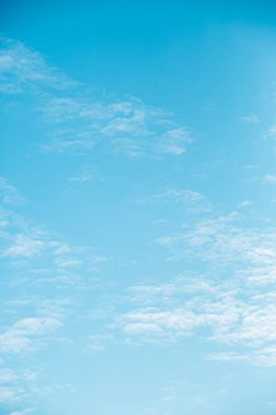 Heaven magic sky and Fluffy clouds and morning moon. Blue sky and white clouds. Beautiful sunset sky. Nature sky backgrounds. 