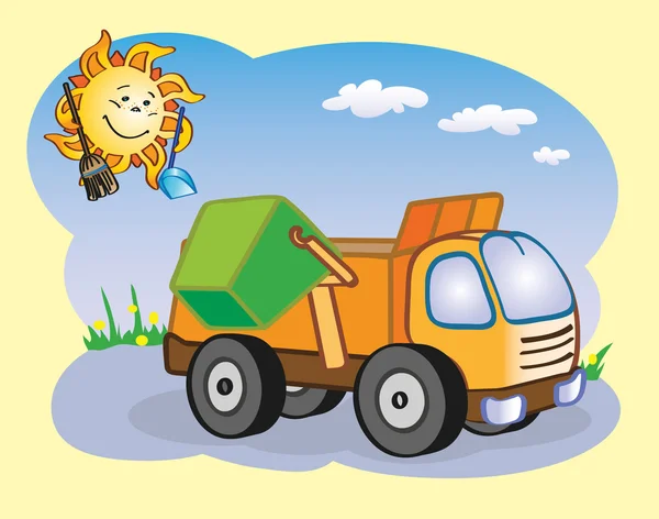 çöp kamyonu ve güneş