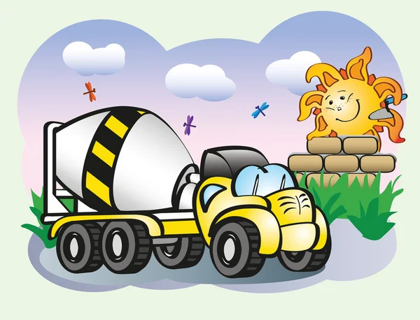 ? oncrete-mikser ve güneş