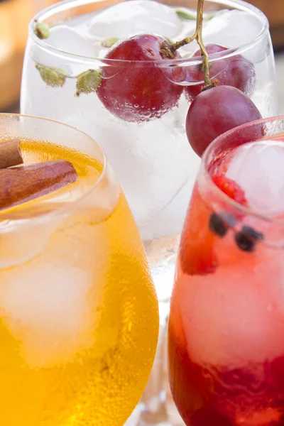 Drie fruit cocktails — Stockfoto