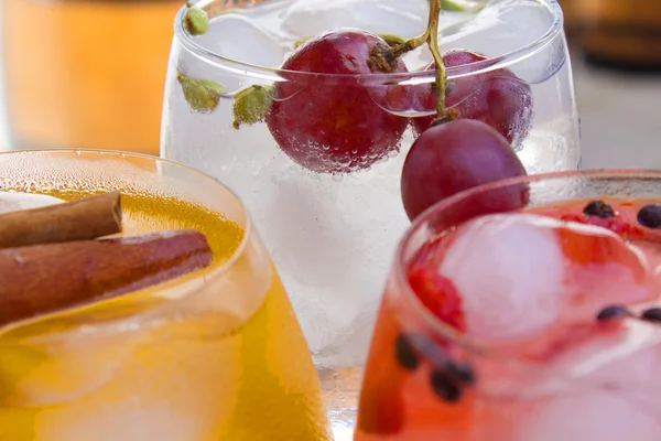 Drie fruit cocktails — Stockfoto