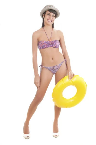 Vrouw met bikini — Stockfoto