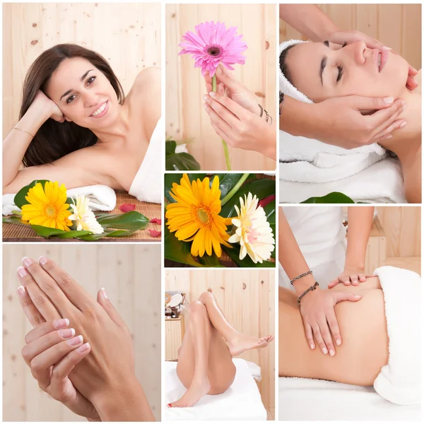 Krásná žena v lázeňské léčby nebo sauně relaxovat — Stock fotografie