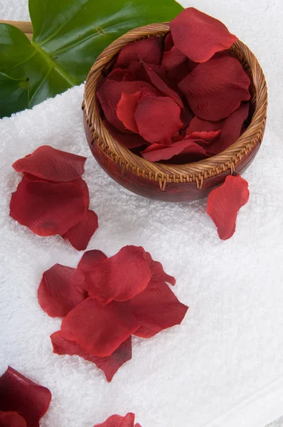 Spa and wellness flower and towels Stock Picture