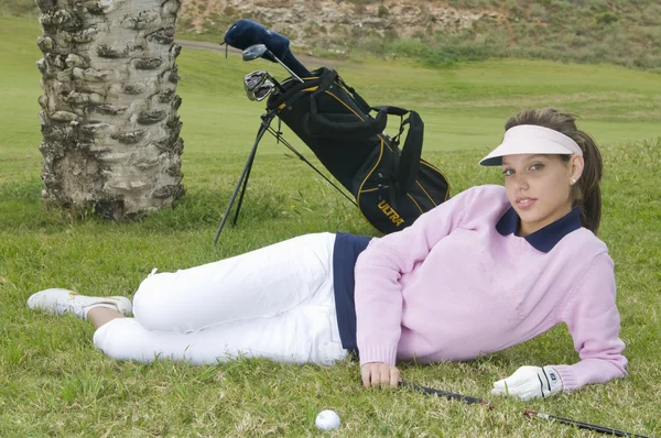 Hermosa mujer jugador — Foto de Stock