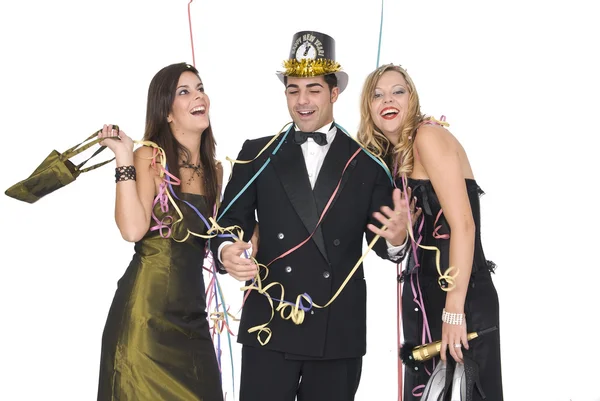 Elegants friends at new year party — Stock Photo, Image