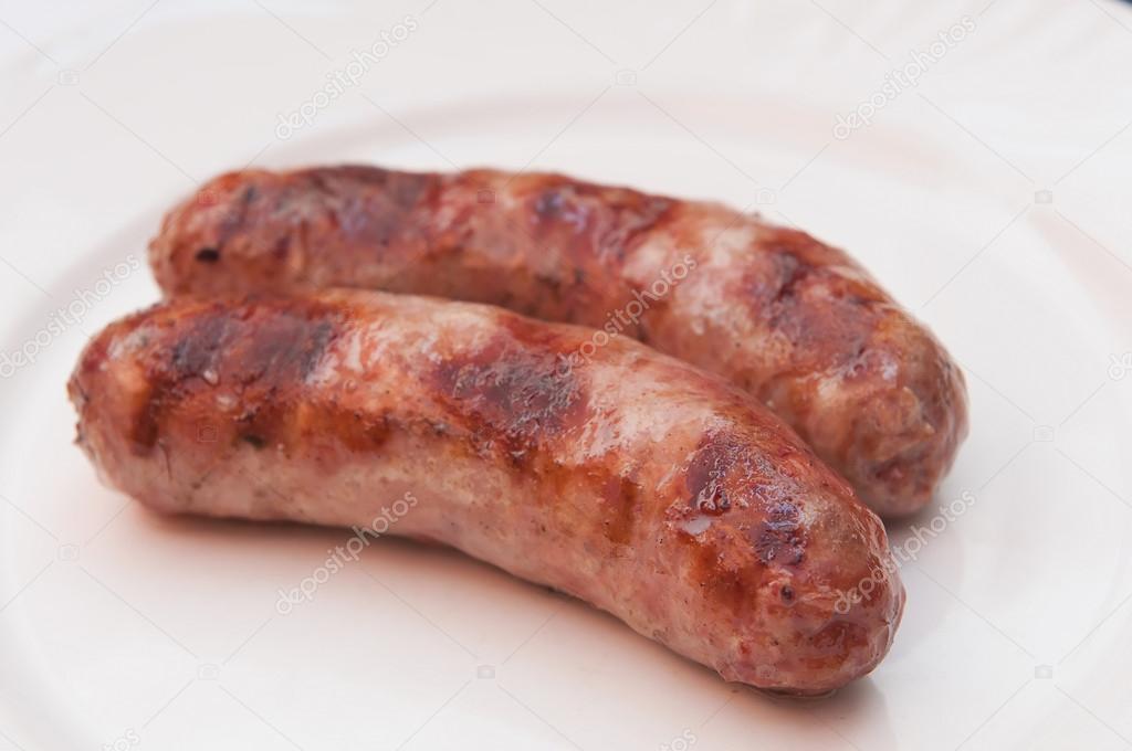 Tasty grilled meat sausages