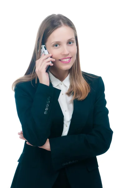 व्यवसाय स्त्री फोनवर बोलत — स्टॉक फोटो, इमेज