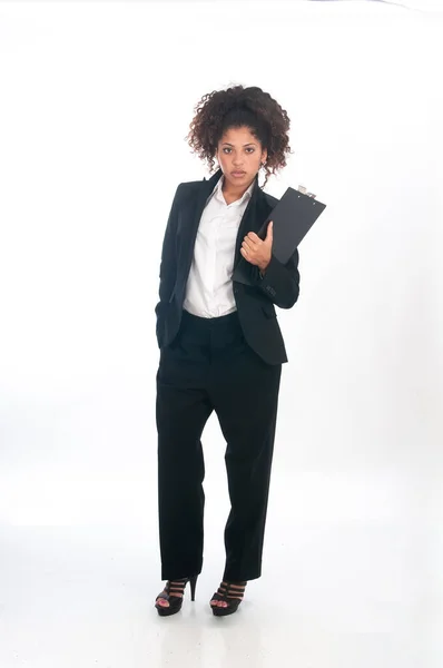 Femme Affaires Afro Américaine Dans Son Costume Veste — Photo
