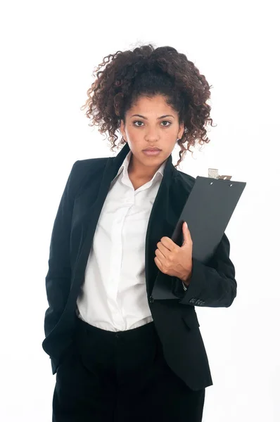 Young African American Businesswoman Her Jacket Suit — Stock Photo, Image