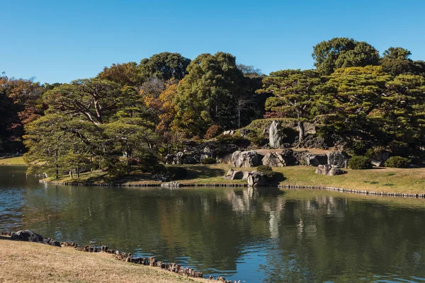 Tokyo Japan November 2021 Höstlöv Och Trädsäsong Rikugien Park Tokyo — Stockfoto