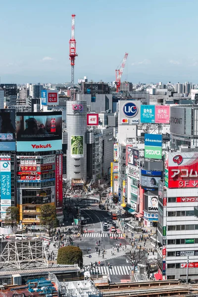 Токио Марта 2022 Года Токийский Горизонт Небоскребами Зданиями Района Сибуя — стоковое фото