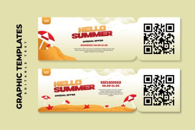 Summer Graphic template Editable, Simple and Elegant Summer Design