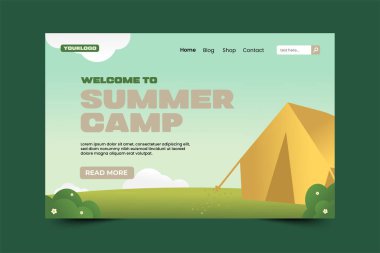 Summer Camp Season Graphic template Editable Simple and Elegant Design