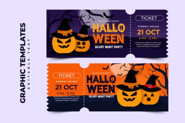 Cadılar Bayramı temalı grafik tasarım şablonu basit ve zarif tasarımı özelleştirmesi kolay