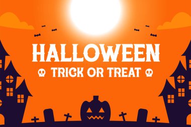 Cadılar Bayramı temalı grafik tasarım şablonu basit ve zarif tasarımı özelleştirmesi kolay