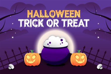 Cadılar Bayramı temalı grafik tasarım şablonu, basit ve zarif tasarımı özelleştirmesi kolay