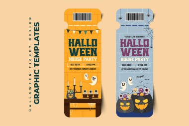 Cadılar Bayramı temalı grafik tasarım şablonu, basit ve zarif tasarımı özelleştirmesi kolay