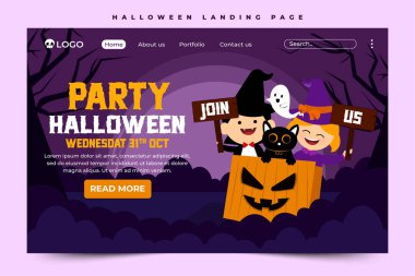 Cadılar Bayramı temalı grafik tasarım şablonu, basit ve zarif tasarımı özelleştirmesi kolay