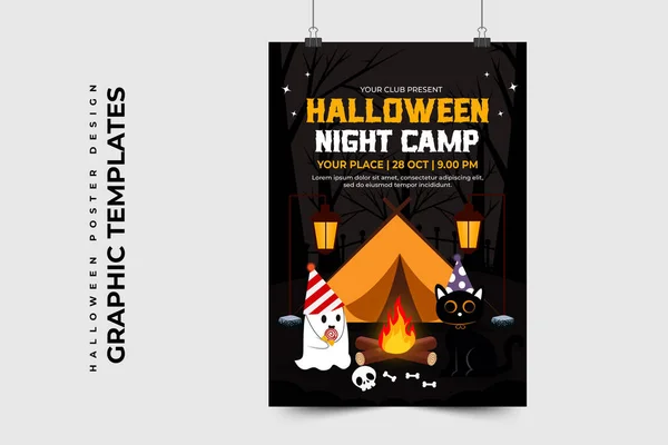 Halloween Tema Grafisk Design Mall Lätt Att Anpassa Enkel Och — Stock vektor