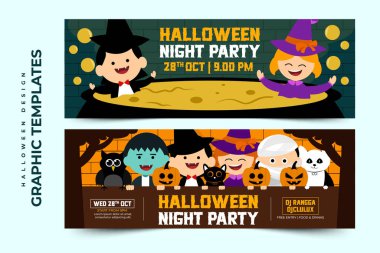 Cadılar Bayramı temalı grafik tasarım şablonu, basit ve zarif tasarımı özelleştirmesi kolay