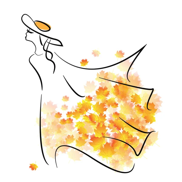 Beyaz arka planda siyah çizgi kadın