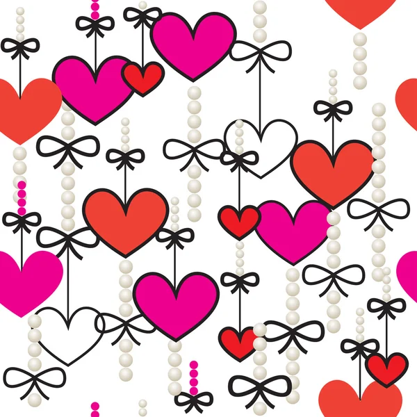 Hearts - Dikişsiz vektör desen